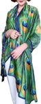 X&F Women's Fashion Peacock Feather Prints Long Scarf Summer Wrap Shawls...