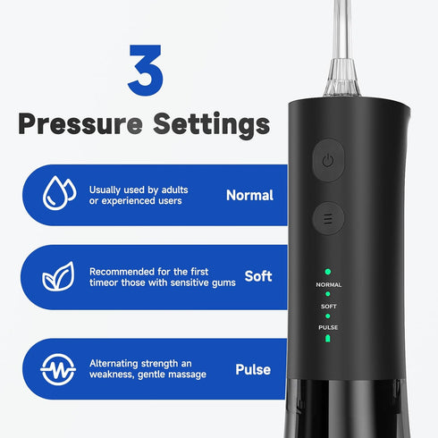 Water Flosser - Water Flossers for Teeth 3.0 Pulse Technology - Cordless Rechargeable Portable Water Flosser - 300ML Water Tank Dental Water Floss...