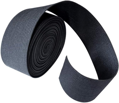 Black Elastic Band for Sewing Knitting High Elasticity Elastic Spool for Wigs, Waistband, Craft DIY Projects (1.4 inch X 5.5 Yard)...