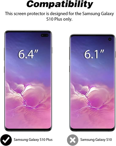 TOCOL 2+2 Pack Fit for Samsung Galaxy S10 Plus - 2 Pack TPU Screen Protector and 2 Pack Camera Lens Protector, Alignment Frame, Easy Installation,...