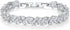 Hadskiss Wedding Tennis Bracelet for Brides Bridesmaid, White Gold Plated Marquise Cubic Zirconia Prom Jewelry, Silver Bracelet Wedding Party Jewe...
