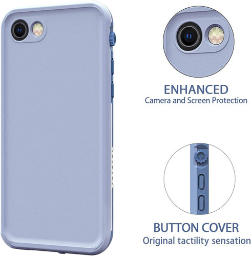 iPhone 8/7 /SE 2020 Waterproof Case Cover Built-in Screen Protector Fully Sealed Life Shockproof Snowproof Underwater Protective Cases for iPhone ...