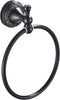 Oil Rubble Bronze Brass Bath Towel Ring, Wall Mounted Black Bathroom Hardware Accessories, Pattern Carving Design...
