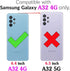 Asuwish Phone Case for Samsung Galaxy A32 4G 6.4 inch with Tempered Glass Screen Protector and Cell Cover Hybrid Rugged Shockproof Protective Acce...