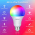 Smart Light Bulbs, WiFi Bluetooth Dimmable LED RGB Light Bulbs, Full Color Changing Light Bulb Smart Light Bulbs Compatible with Alexa & Google As...
