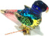 Handmade Mini Blown Glass 2" Parrot Blue Bird Fantasy Collectible Figurine, Dollhouse Gift Ideas, Cool Stuff Decor, Miniature Animals, Cute Tiny O...