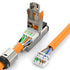 Cat6a and Cat8 Ethernet Connectors,Tool-Free Pass Through Rj45 Shielded Plug, Fast Field Installation (connector 2-pack)...