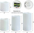 DRomance Flameless Flickering Candles with Remote Timer, Battery Operated Outdoor Waterproof White Plastic LED Pillar Candles Set of 4(3 x 3,4,5,6...