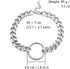 Women's Alloy Choker Necklace Heavy Cuban Chunky Chain Punk Gothic Necklaces - Silver Circle...