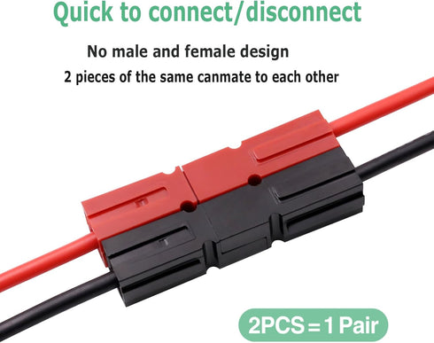 40PCS(20Pair) 30Amp Power Battery Connectors 30A 12-16AWG Cable Electrical Connector Plug Quick Connect/Disconnect Terminals Andersons Powerpoles ...