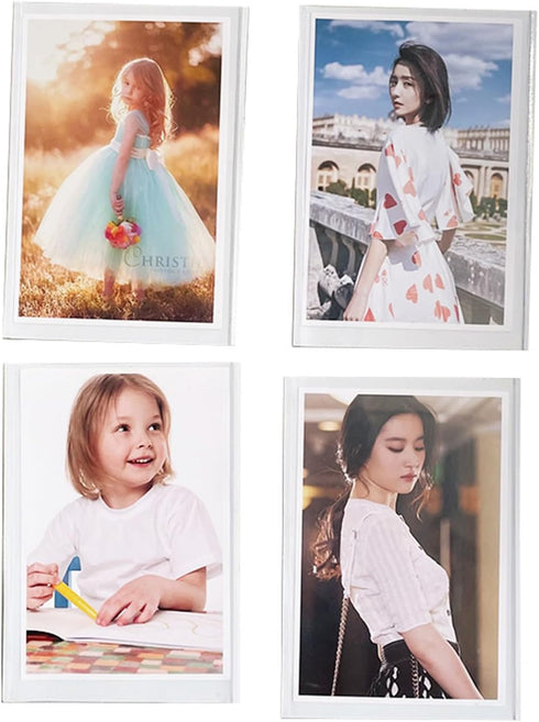 5 Pack Magnetic Picture Frames for Refrigerator, Holds 4 x 6 Inches Photos, Magnet Picture Frames for Fridge, White...