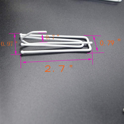 Ailejia White Curtain Drapery Pleat Hooks 4 Prongs Drapery Hooks Traverse Pleater Pinch Pleat Clips Hooks 50pcs for Slides Clasp Drapery Hooks...