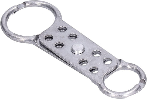 Fafeicy Lockout Tagout Hasp, 8 Hole Design Fireproof Flower Safety Double Head Aluminum Buckle Lock for Industry Oil Gas Chemical Industry Electri...