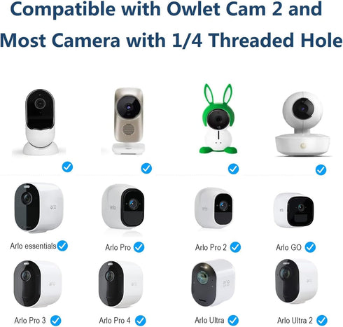 Baby Monitor Mount for Owlet Cam 2, Owlet Cam Smart Baby Monitor,Owlet Duo and Arlo Cameras, Owlet Camera Stand(15.7in Gooseneck Clip)...