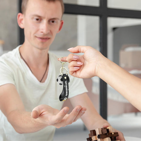 Soccer Keychain Gift, Novelty Key Chain for Boys Sports Fan Silicone Football Keyrings for Party Favors Reward Gift...