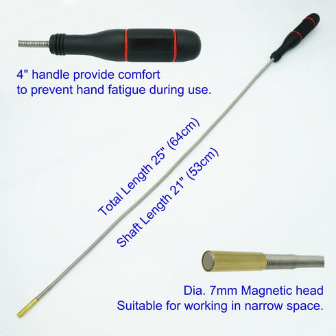 GUTIMORE Flexible Magnetic Pickup Tool, 25" Long Bend-It Magnet Snake Pickup, Bendable Magnetic Pickup 2LB...