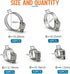 Hose Clamp Assortment, 45 Pack Stainless Steel Hose Clamps Kit Worm Gear Fuel Line Pipe Clamps (1/4 in to 1-1/8 in)...