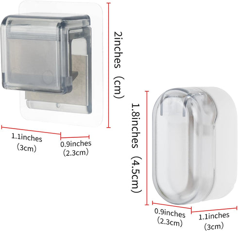 2Pack Toothbrush Holder Wall Mounted with Cover for Bathroom, Toothbrush Storage Organizer for Shower, Self Adhesive Toothbrush Hanger with Toothp...