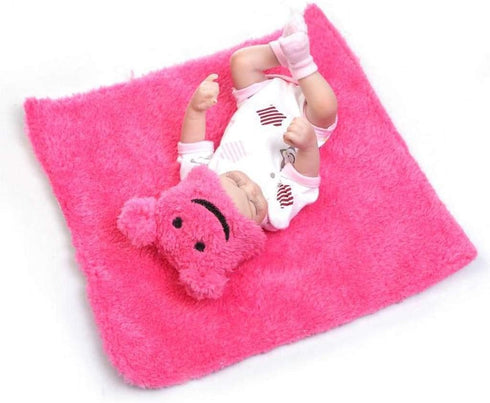 TERABITHIA Miniature 10" Realistic Beautiful Dreamer Newborn Baby Doll Kits Silicone Full Body Washable for Girl...