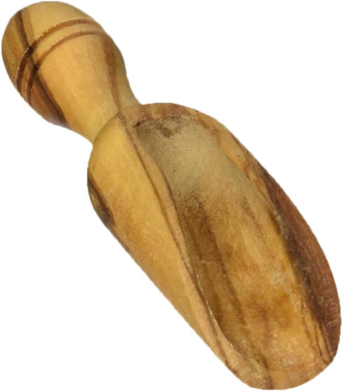 Naturally Med - Olive Wood Small Salt Scoop 2.5" total length...