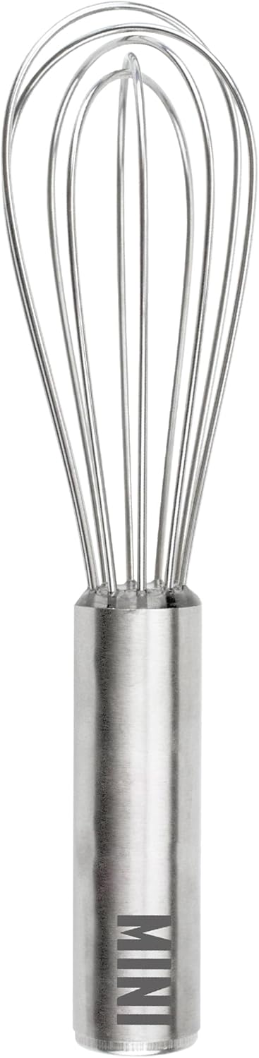 Stainless Steel Mini Whisk, 6" - Kitchen Mini Whisks for Cooking, Blending, Mixing, Stirring, Whipping & Beating - Whisking Tool as Mixer, Frother...