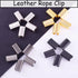 Leather Rope Clip Crimping Cord String Metal Fastener Cord Clamp 3/4" Adjustable Fold Over Crimps End Cap for Leather Cord DIY Making 20mm 120pcs ...