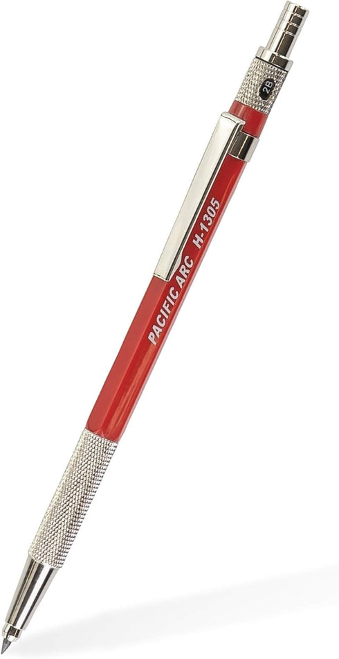 Pacific Arc 2mm Lead Holder and Lead Sharpener, Red Drafting Pencil for Artist Drawing, Drafting, and Sketching...