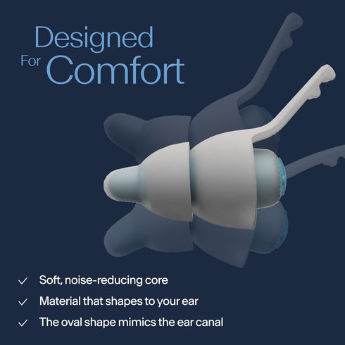 Alpine SleepDeep - Soft Ear Plugs for Sleeping and Concentration - New 3D Oval Shape and Noise Reducing Gel for Better Attenuation - 27 dB - Ideal...