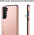 SAMONPOW Compatible with Samsung Galaxy S22 Case with Card Holder Wallet Case Shockproof Silicone TPU Hard PC Dual Layer Protective Case Compatibl...