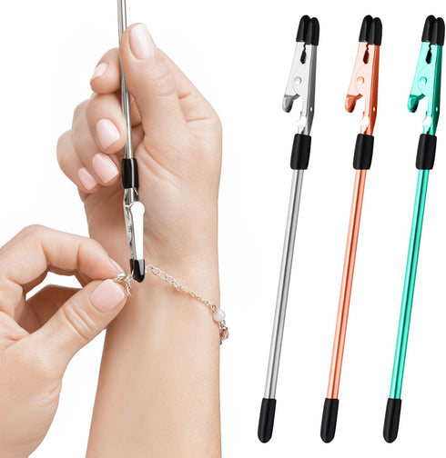 CraftyCrocodile Set of 3 Bracelet Helper Tool - Fastener Tool for Bracelet, Necklace, Jewelry, Watch - Clasp Helper - Portable, Easy-to-Use, Made ...
