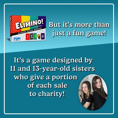 Elimino! Card Game - Designed by 11 & 13 Year Old Sisters! A Modern Update on The Classic Card Game Garbage (or Trash) | Great Gift Idea for Kids,...