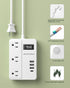 2 Prong Power Strip with USB-C, ROOTOMA 2 Prong to 3 Prong Outlet Adapter, 1080J 2 Prong Surge Protected with 3 Outlet & 4 USB, 3 Prong Adapter 4f...