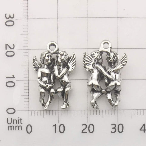 iloveDIYbeads 100g (66pcs) Craft Supplies Antique Silver Wings Angel Fairy Charms Pendants for Crafting, Jewelry Findings Making Accessory for DIY...