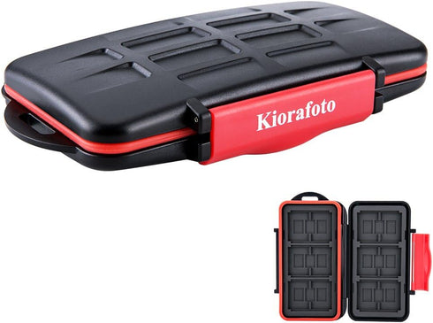 Kiorafoto 36 Slots : 18 TF + 12 SD + 6 CF Memory Card Holder Case Storage Protector Wallet for TF MSD Micro SD SDHC SDXC SDUC CF Compact Flash Mem...