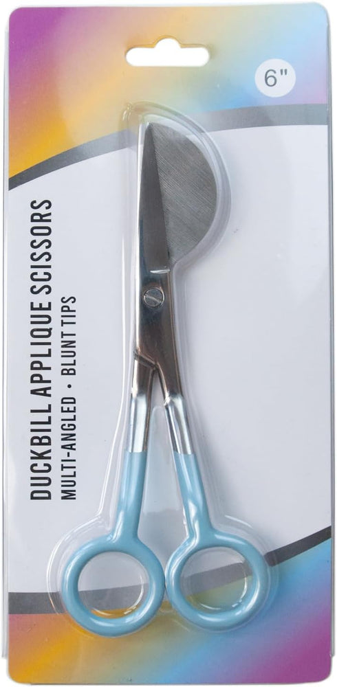 Duckbill Scissors, 6" Duckbill Shears For Art, Crafting, Fabric, Thread, Needlework and Embroidery (Blue)...
