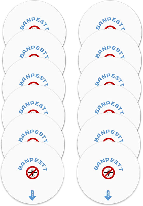 (12-Pack) Fruit Fly Trap Sticky Refillable Glue Boards, 4.13" Fits most Models Indoor Insect Trap,Gnat Killer,Bug Catcher...