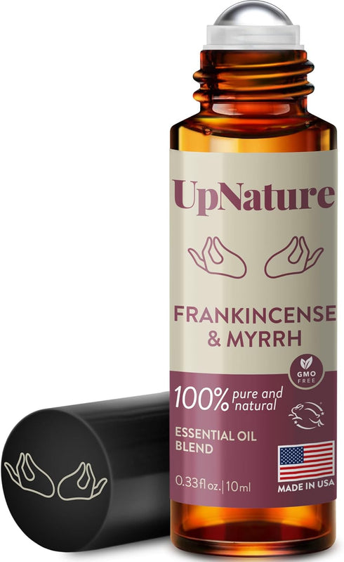 UpNature Frankincense and Myrrh Essential Oil Roll On – 100% Natural Frankincense & Myrrh for Skin & Face...