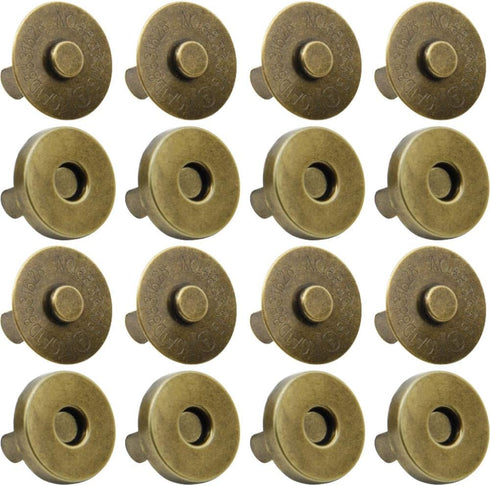Onwon 20 Set Magnetic Snaps for Purse Magnetic Bag Fastener Clasp Magnetic Button Replacement Kit Perfect for Purse, Bag, Clothes, Leather (Antiqu...