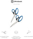 OfficeGoods Stainless Steel 8.5" Scissors w/Soft Grips - Modern Design for the Stylish Home, Office, or School - Perfect for Arts & Crafts, Scrapb...