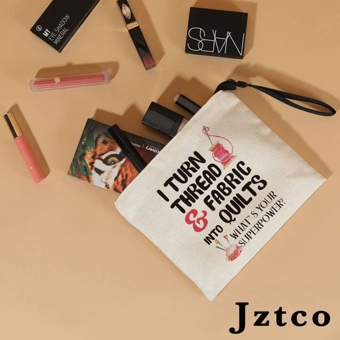 Makeup Bag Sewing Gifts for Quilters Sewing Gifts for Sewing Lovers Quilting Gifts for Women Mom Aunt Sister Grandma Quilters for Birthday Christm...