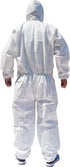 30203 Microporous Disposable Coveralls Protective Breathable Hooded Suit with Elastic Cuffs, Ankles and Waist,Zip Front Opening, Serged Seams for ...