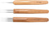 Framendino,1 Hook, 2 Hooks, 3 Hooks Dreadlock Crochet Hook for Hair Lock Weaving Dread Needle Tool for Braid Craft Bamboo Handle (3 Packs, 0.5 mm)...