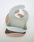 Silicone Bib Set - Adjustable Waterproof Bibs - Set of 2...