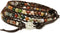 "Hot Mix Color India Agate Stainless Steel Snap Button Lock Genuine Leather Bracelet...