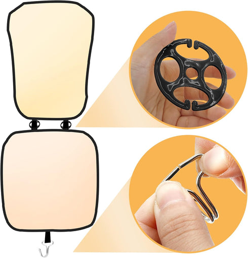 24Pcs Car Seat Cover Plum Plate Metal Hooks, 12Pcs Plastic Car Seat Covers Chucks and 12Pcs Metal Hooks Set Locking Clip Plastic Card Fixed Fasten...