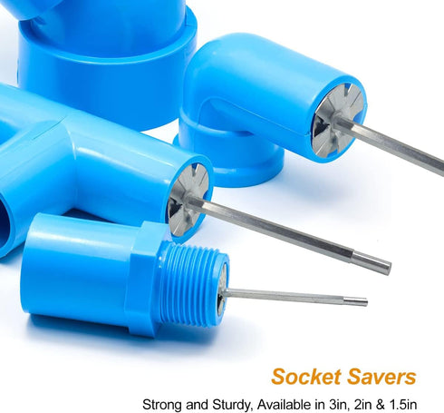 3PCS PVC Pipe Reamer Set for Professional Plumber, PVC Fitting Saver in Size of 1.5in 2in and 3in, Pipe Reamer Tool Suitable for Home Remodeling a...