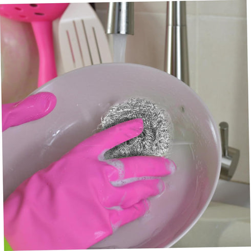 4pcs Kitchen Cleaning Ball Kitchen Spiral Scrubbers Stainless Steel Wool Scouring Pad Dish Brush Brillo Pad Metal Dish Scrubber Cleaning Scrubber ...