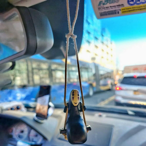 Anime Car Accessories of No Face Man Car Pendant Hanging Swing, for Car Rear View Mirror Accessories...