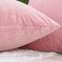Artcest Set of 2 Decorative Velvet Throw Pillow Cases, Soft Solid Cushion Covers for Sofa Couch and Bed, 16"x16" (Blush)...
