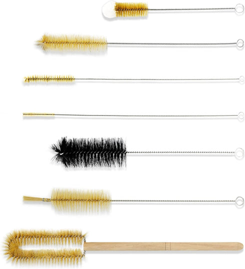 Cleaning Brush Set, 7PCS of Brush Cleaner for Labware, Tube, Bottle with Pipes, Narrow Nozzles, Nylon Bristles Material, CBS7A1...